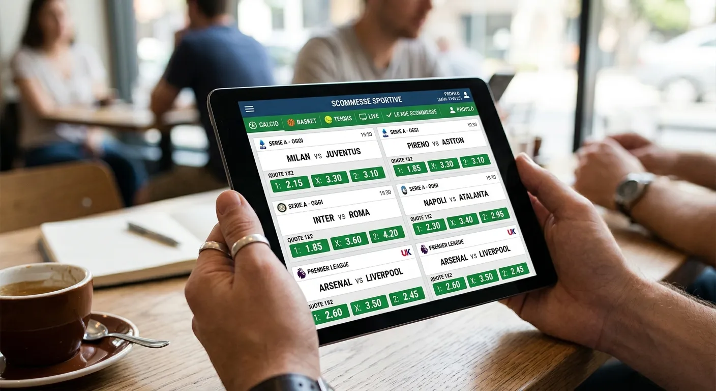 Schermo con quote decimali per un match di cricket e probabilità implicite
