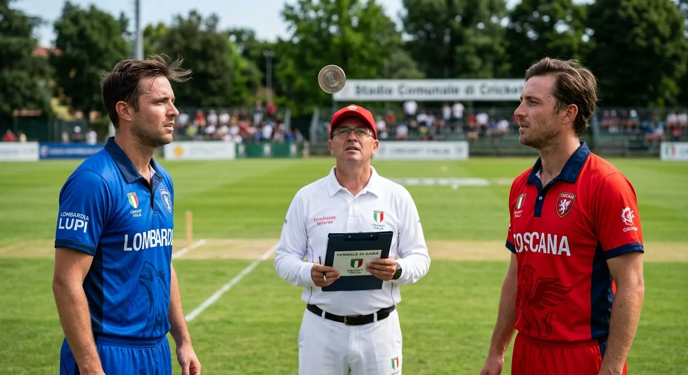 Lancio della moneta prima di un match di cricket con effetto sulle quote