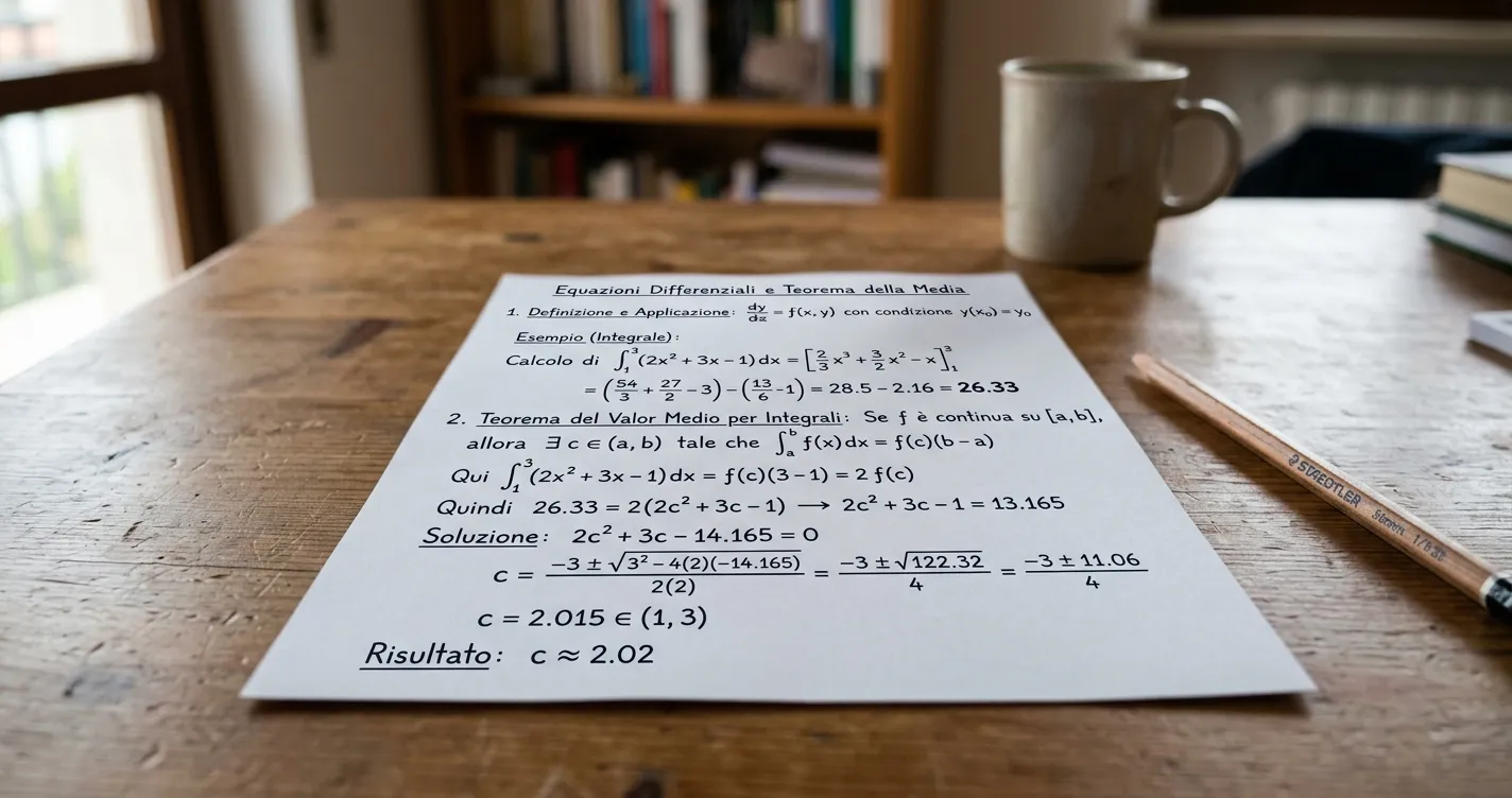 Foglio con formule matematiche per il calcolo del valore atteso nelle scommesse
