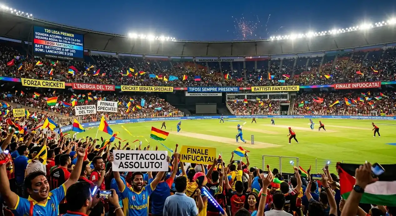 Atmosfera della Indian Premier League con squadre franchise in campo