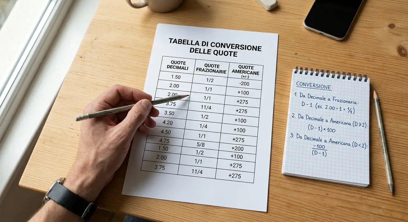 Conversione tra formati di quota decimale frazionario e americano